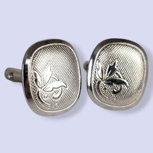 (2/$20) Vintage Rounded Crosshatch Cufflinks